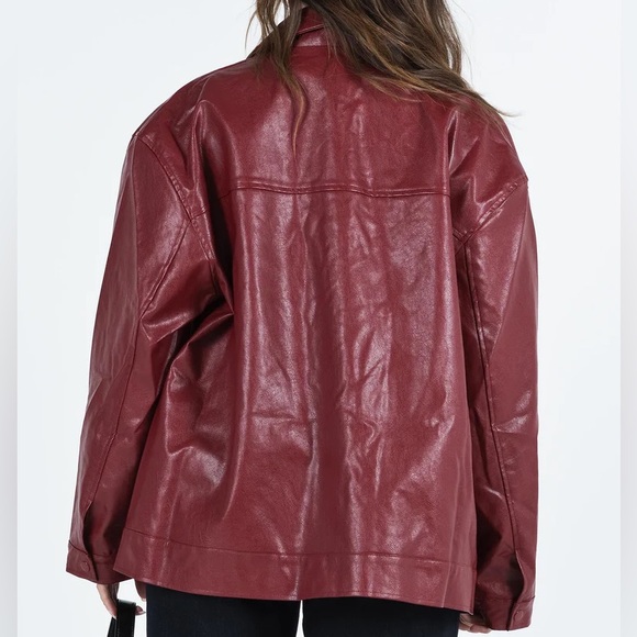 Princess Polly Callie Oversize Faux Leather Jacket - Picture 2 of 8
